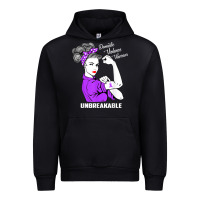 Black Domestic Violence Warrior Unbreakable Awareness Gift Urban Hoodie - minhPixels