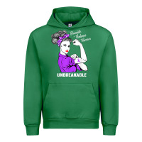Emerald Domestic Violence Warrior Unbreakable Awareness Gift Urban Hoodie - minhPixels