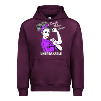 Mauve Wine Domestic Violence Warrior Unbreakable Awareness Gift Urban Hoodie - minhPixels