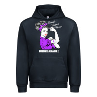 Navy Domestic Violence Warrior Unbreakable Awareness Gift Urban Hoodie - minhPixels