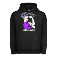 Pigment Black Domestic Violence Warrior Unbreakable Awareness Gift Urban Hoodie - minhPixels