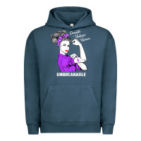 Pigment Midnight Navy Domestic Violence Warrior Unbreakable Awareness Gift Urban Hoodie - minhPixels