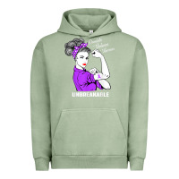 Pigment Oil Green Domestic Violence Warrior Unbreakable Awareness Gift Urban Hoodie - minhPixels