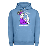 Pigment Pebble Blue Domestic Violence Warrior Unbreakable Awareness Gift Urban Hoodie - minhPixels