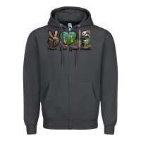 Smoke Peace Love Giant Panda Zipper Hoodie - LillyAllenDesigns