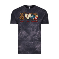 Cloud Black Peace love Baseball Vintage Tee - HowdyJamesFarm