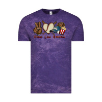 Cloud Purple Peace love Baseball Vintage Tee - HowdyJamesFarm