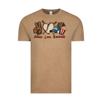 Vintage Coffee Peace love Baseball Vintage Tee - HowdyJamesFarm