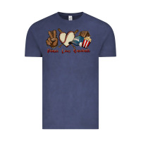 Vintage Denim Peace love Baseball Vintage Tee - HowdyJamesFarm