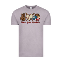 Vintage Zinc Peace love Baseball Vintage Tee - HowdyJamesFarm