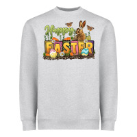 Heather Grey Happy Easter Heavyweight Sweatshirt - LillyAllenDesigns