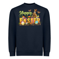 Navy Happy Easter Heavyweight Sweatshirt - LillyAllenDesigns