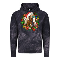 Cloud Black horse christmas wreath Vintage Hoodie - CowGirlArtShop