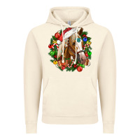 Vintage Artic horse christmas wreath Vintage Hoodie - CowGirlArtShop