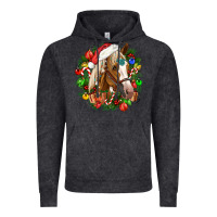 Vintage Black horse christmas wreath Vintage Hoodie - CowGirlArtShop