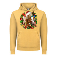 Horse Christmas Wreath Vintage Hoodie | Teevron