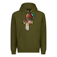 Army Green farm life alphabet lowercase letters f Premium Hoodie - BundleAndBundleShop