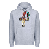 Heather Grey farm life alphabet lowercase letters f Premium Hoodie - BundleAndBundleShop