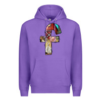 Purple farm life alphabet lowercase letters f Premium Hoodie - BundleAndBundleShop