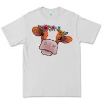 Dove Grey Cow With Flowers Premium Tee - Bettercallsaul