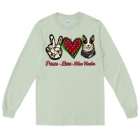 Matcha Peace Love Blue Heeler Long Sleeve Tee - Jasminsmagicworld