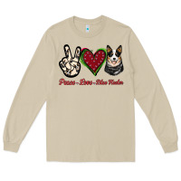 Mushroom Peace Love Blue Heeler Long Sleeve Tee - Jasminsmagicworld