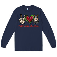 Navy Peace Love Blue Heeler Long Sleeve Tee - Jasminsmagicworld