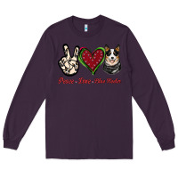 Plum Peace Love Blue Heeler Long Sleeve Tee - Jasminsmagicworld