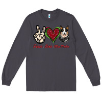Smoke Peace Love Blue Heeler Long Sleeve Tee - Jasminsmagicworld