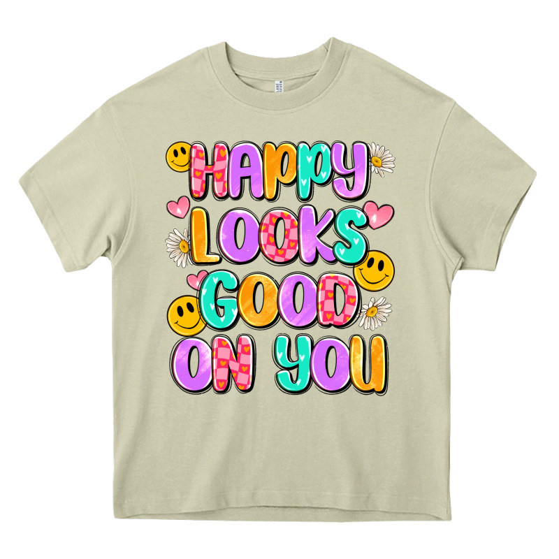Happy Looks Good On You Heavy Core Tee by Artiststas | Teevron