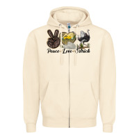 Sandshell peace love ostrich Zipper Hoodie - LillyAllenDesigns