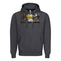 Smoke peace love ostrich Zipper Hoodie - LillyAllenDesigns