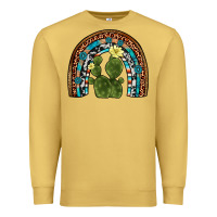Antique Gold cactus gemstone rainbow Premium Sweatshirt - Artiststas