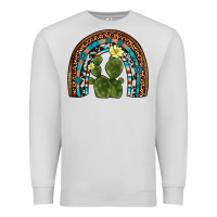 Dove Grey cactus gemstone rainbow Premium Sweatshirt - Artiststas