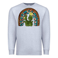Heather Grey cactus gemstone rainbow Premium Sweatshirt - Artiststas