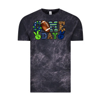Cloud Black Game day green and blue team color Vintage Tee - HowdyJamesFarm