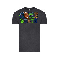 Vintage Black Game day green and blue team color Vintage Tee - HowdyJamesFarm