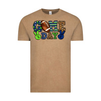 Vintage Coffee Game day green and blue team color Vintage Tee - HowdyJamesFarm