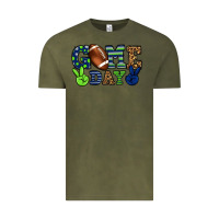 Vintage Olive Game day green and blue team color Vintage Tee - HowdyJamesFarm