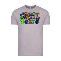 Vintage Zinc Game day green and blue team color Vintage Tee - HowdyJamesFarm