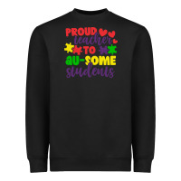 Black proud teacher to ausome students Heavyweight Sweatshirt - CowhideDigitalArt