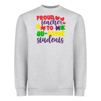 Heather Grey proud teacher to ausome students Heavyweight Sweatshirt - CowhideDigitalArt