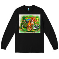 Black St. Patrick's Day gnomies with truck tumbler Long Sleeve Tee - HowdyJamesFarm