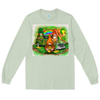 Matcha St. Patrick's Day gnomies with truck tumbler Long Sleeve Tee - HowdyJamesFarm