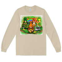 Mushroom St. Patrick's Day gnomies with truck tumbler Long Sleeve Tee - HowdyJamesFarm
