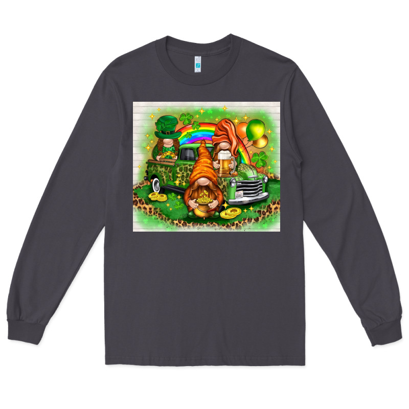 St. Patrick's Day Gnomies With Truck Tumbler Long Sleeve Tee by HowdyJamesFarm | Teevron