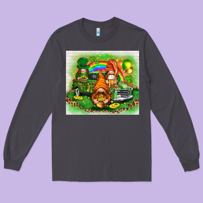 St. Patrick's Day Gnomies With Truck Tumbler Long Sleeve Tee Designed By Howdyjamesfarm