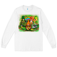 White St. Patrick's Day gnomies with truck tumbler Long Sleeve Tee - HowdyJamesFarm