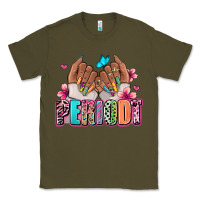 Army Green Periodt afro woman nail art Classic Tee - RanaPortraitStore
