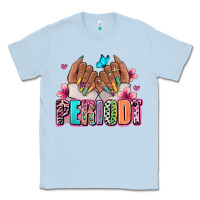 Dusty Blue Periodt afro woman nail art Classic Tee - RanaPortraitStore